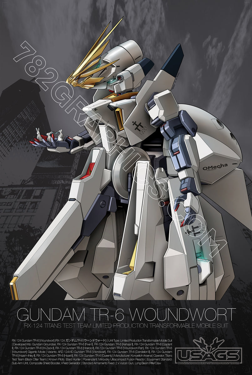 Gundam Z'gok 12' X 18 Print Penciled/finished 