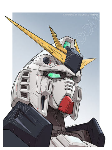Nu Gundam Premium Art Print